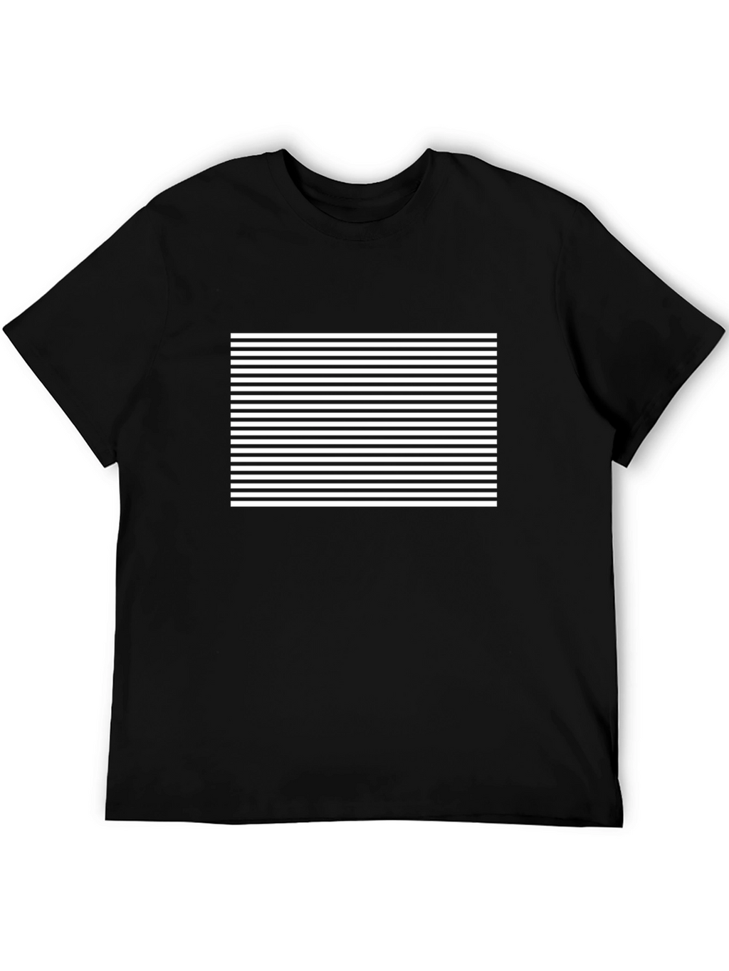 Striped Graphic Tee - Classic Black