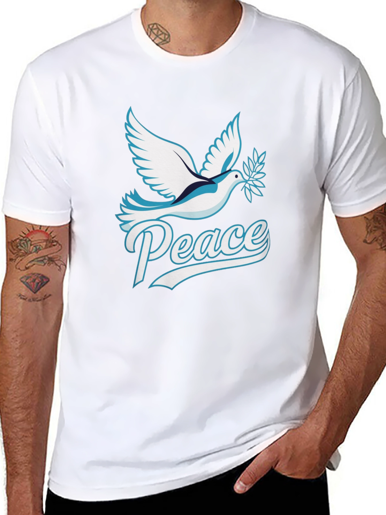 Peace Dove Graphic Tee - Soft Cotton Blend