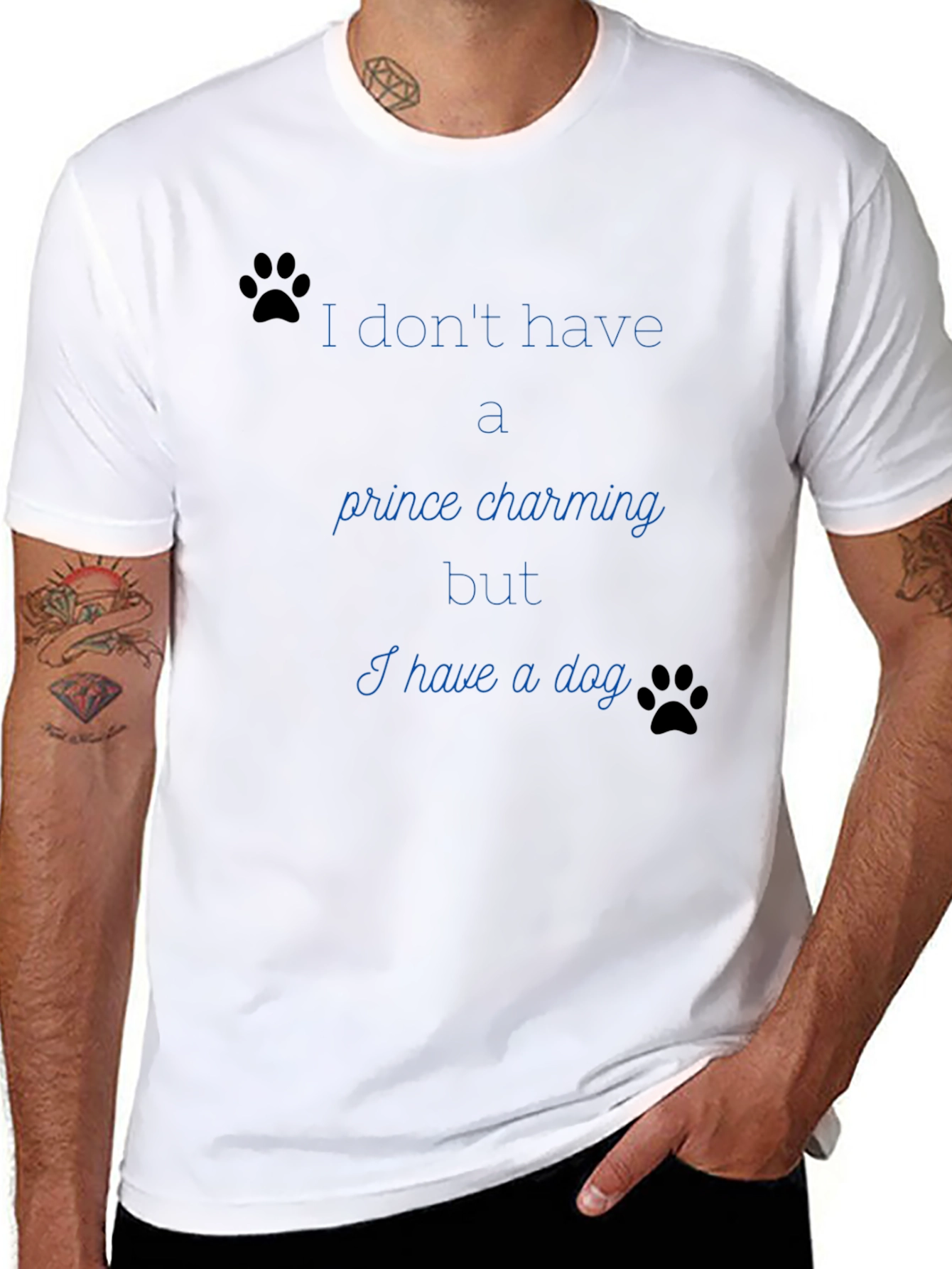 Dog Lover Tee: No Prince Just Paws
