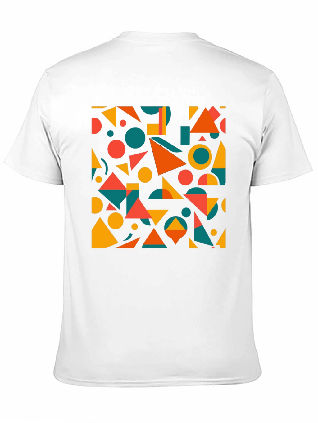 Geometric Pattern Black T-Shirt: Modern Art Tee