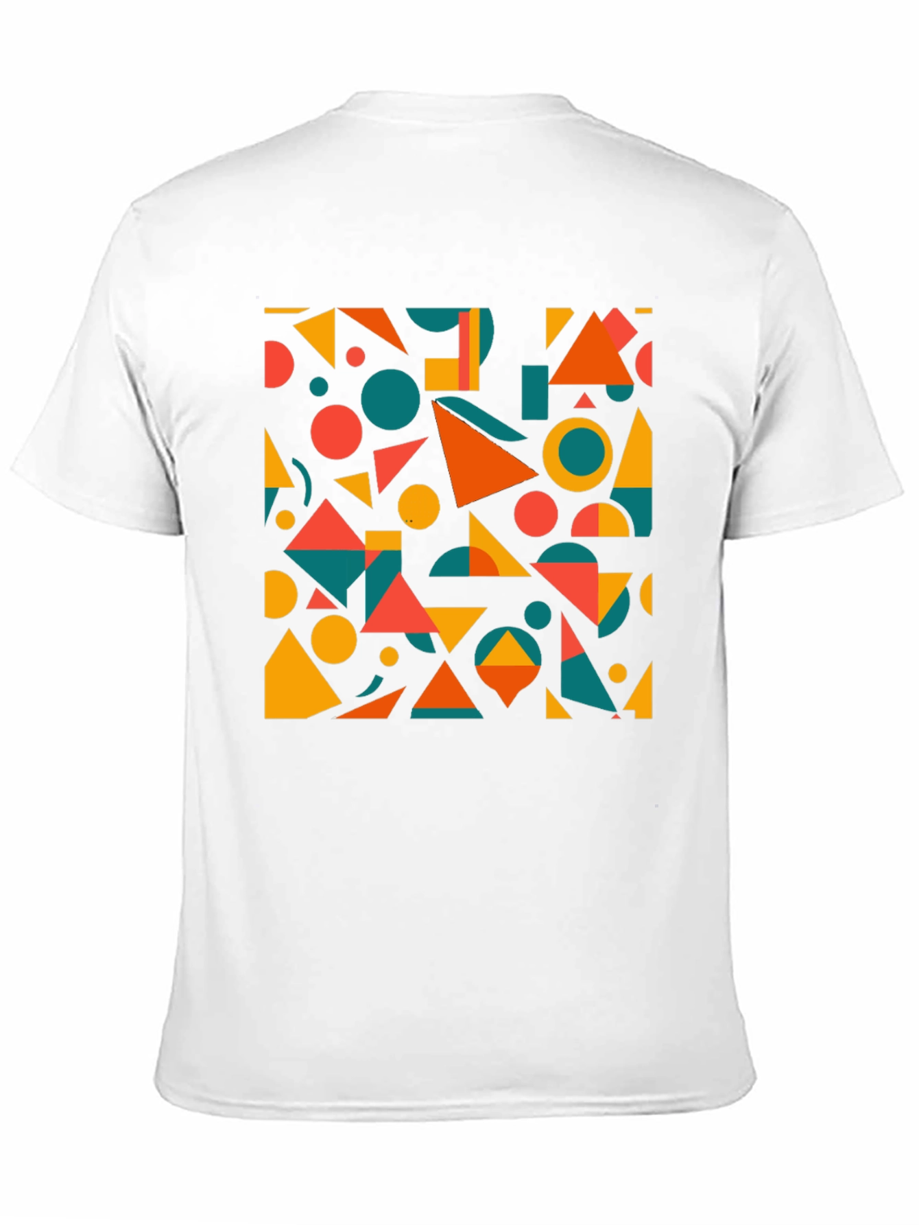Geometric Pattern Black T-Shirt: Modern Art Tee