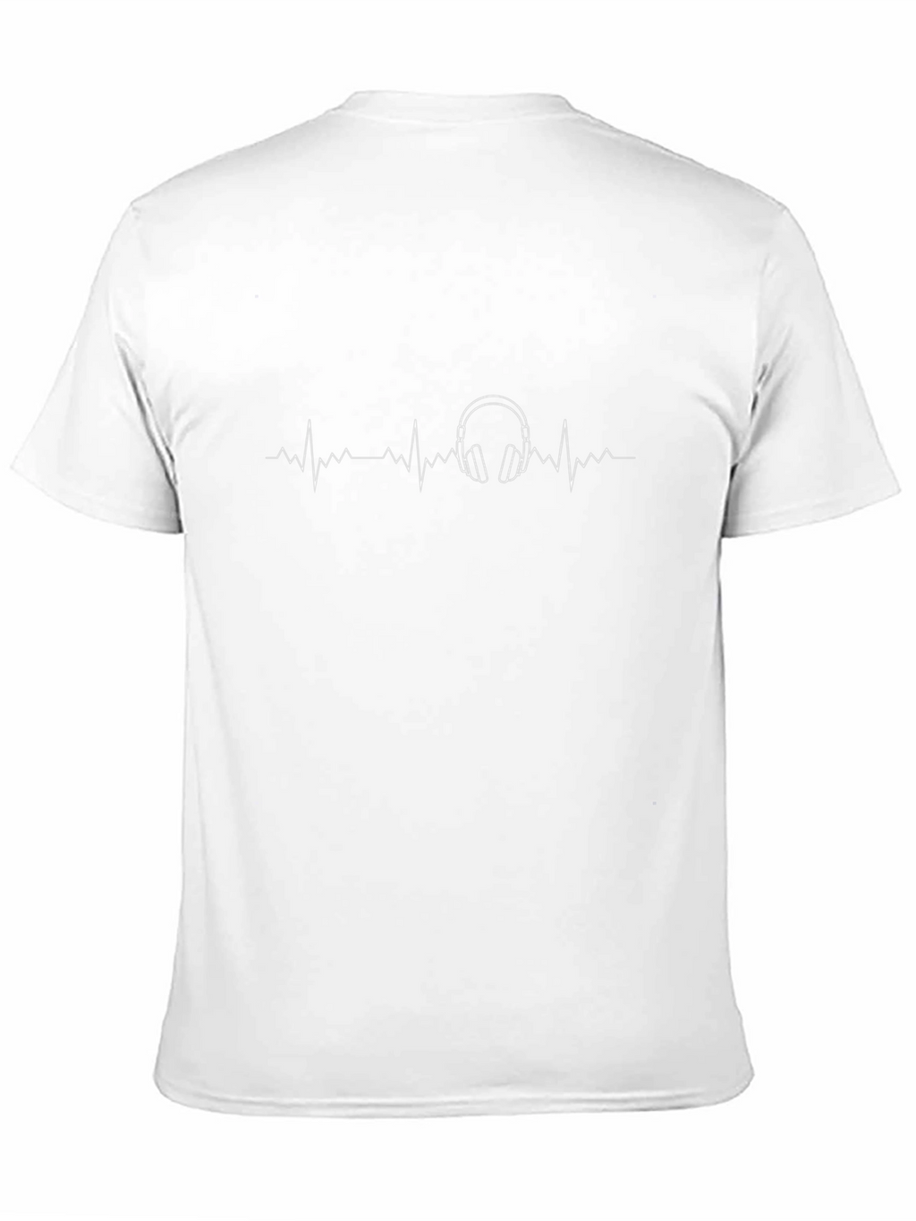 Music Lovers Black Graphic Tee - Heartbeat Headphones