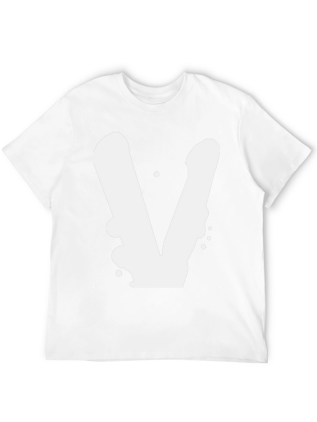 Bold V Graphic Black T-Shirt - Casual Style