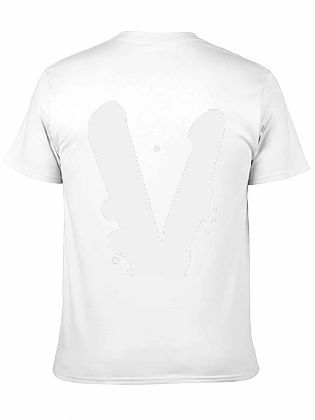 Bold V Graphic Black T-Shirt - Casual Style