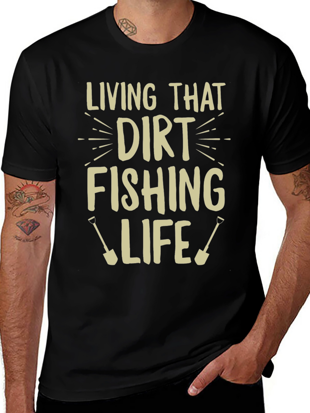 Dirt Fishing Life T-Shirt Funny Hobby Tee