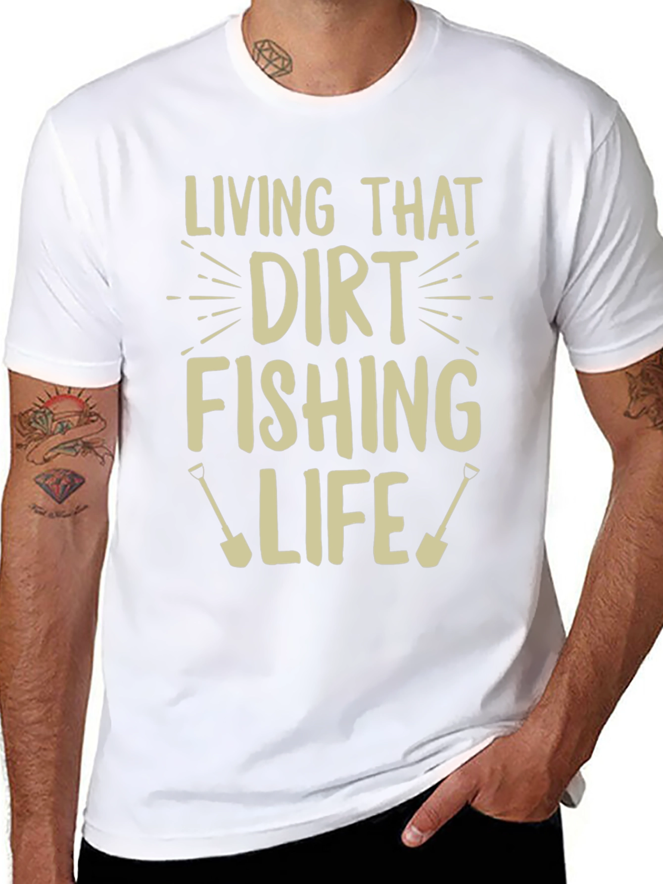 Dirt Fishing Life T-Shirt Funny Hobby Tee