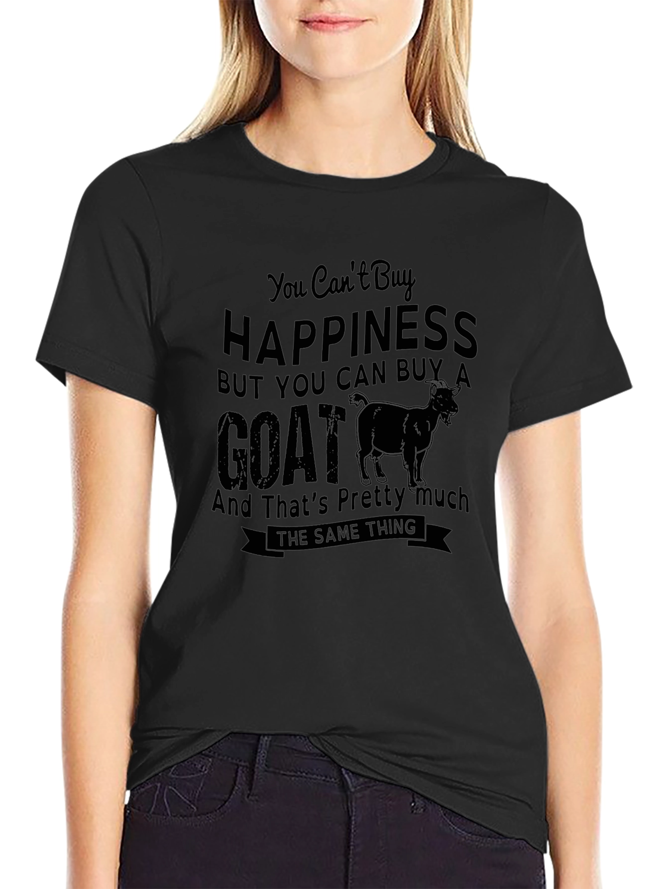Funny Goat Lover T-Shirt: Cant Buy Happiness