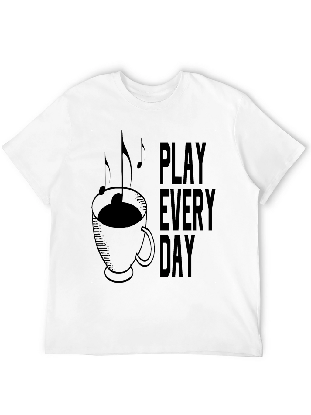 Play Everyday Coffee Music Graphic T-Shirt