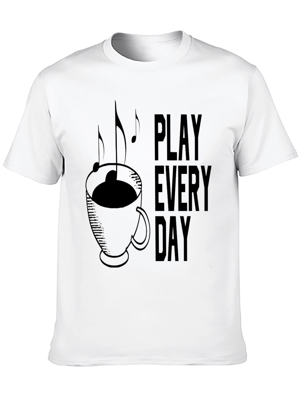 Play Everyday Coffee Music Graphic T-Shirt