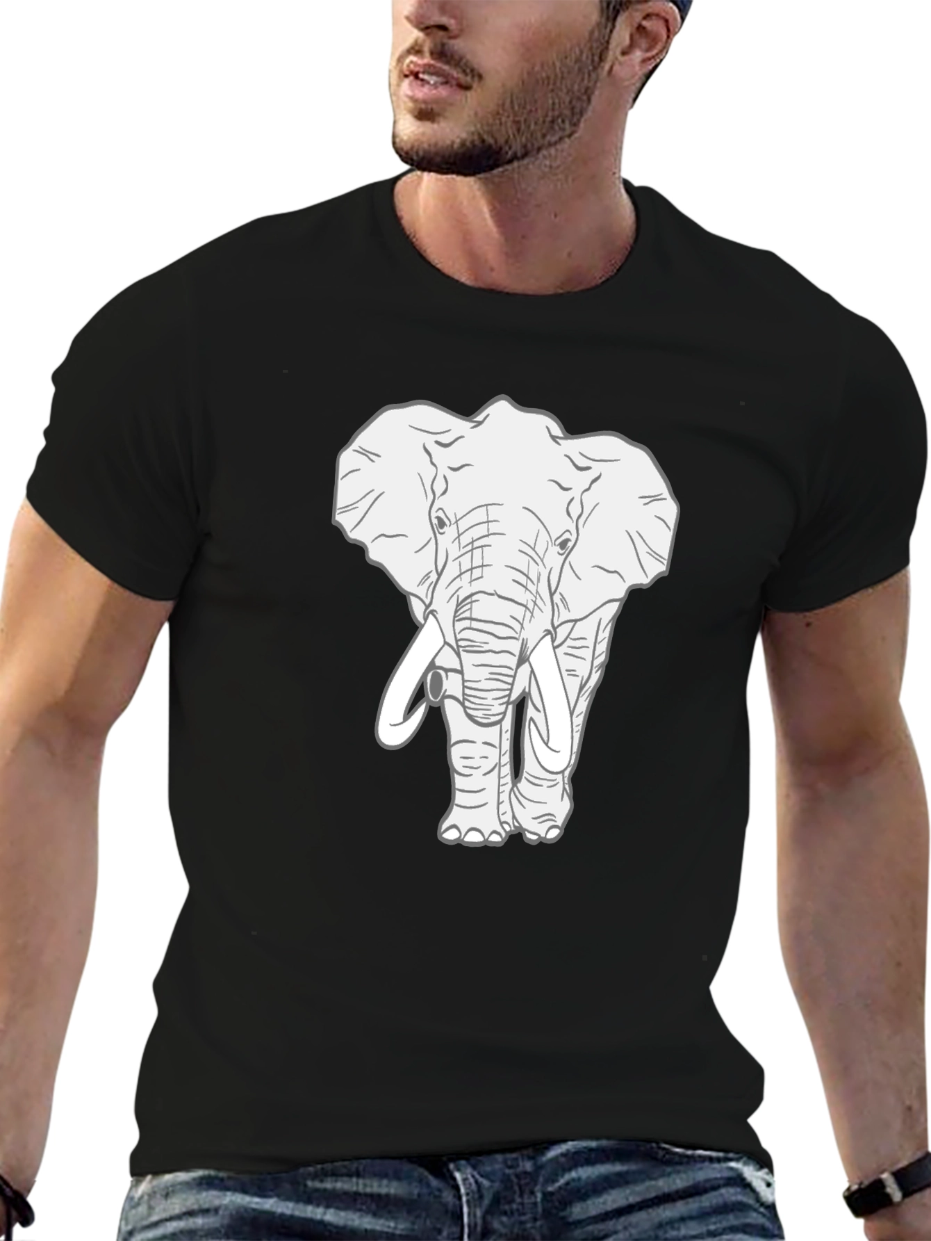 Elephant Graphic Tee - Cool Animal T-Shirt