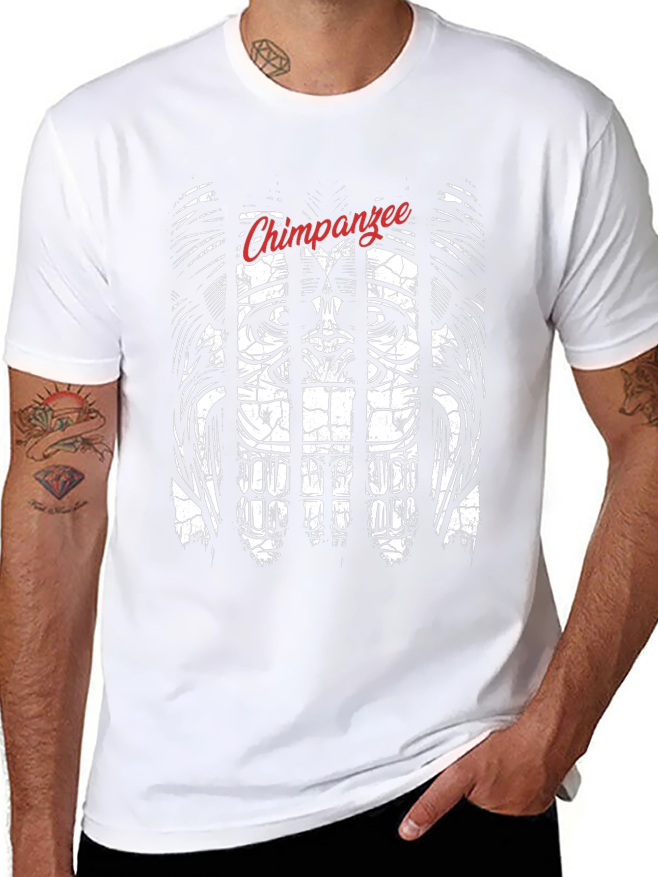 Chimpanzee Behind Bars Graphic Tee
