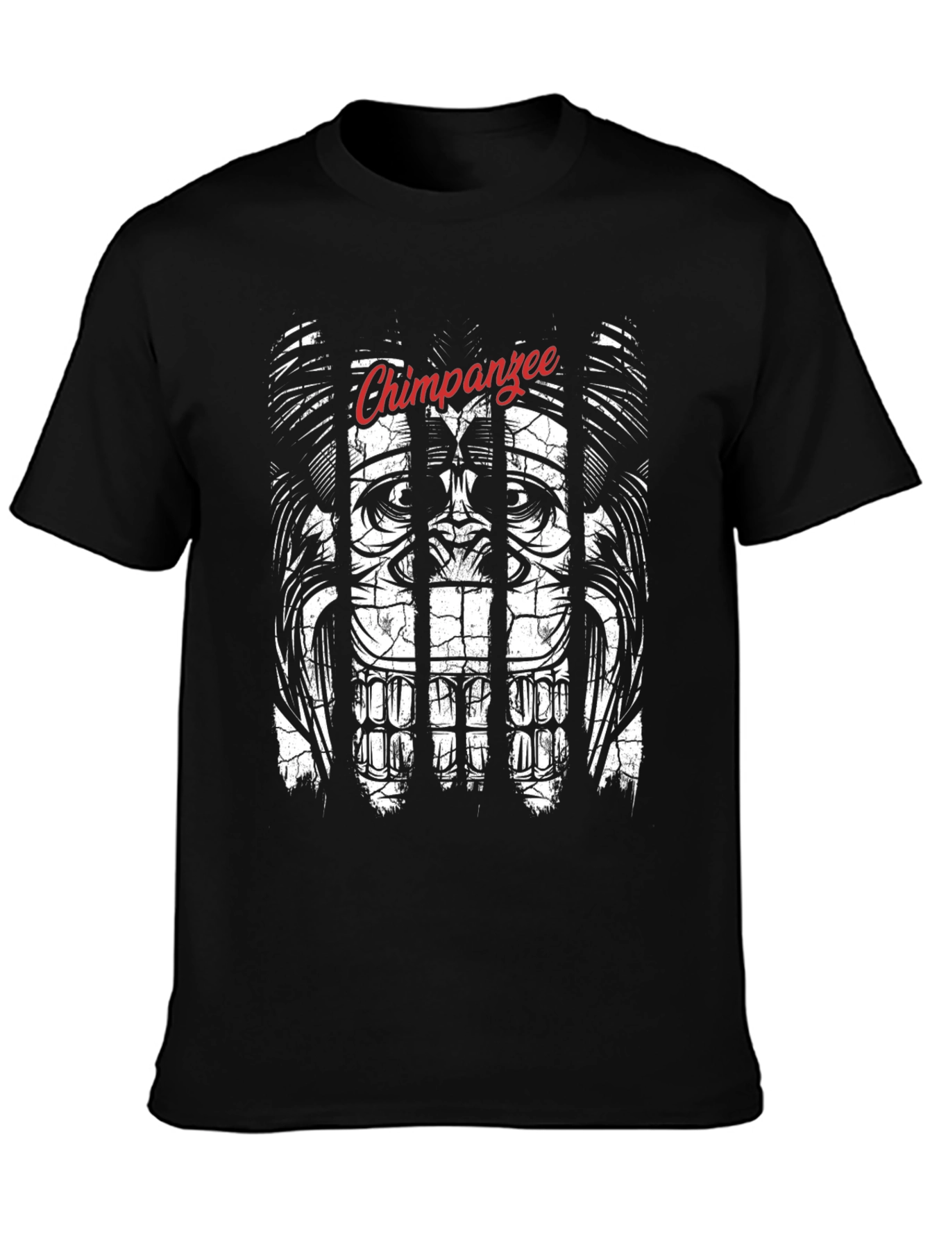 Chimpanzee Behind Bars Graphic Tee