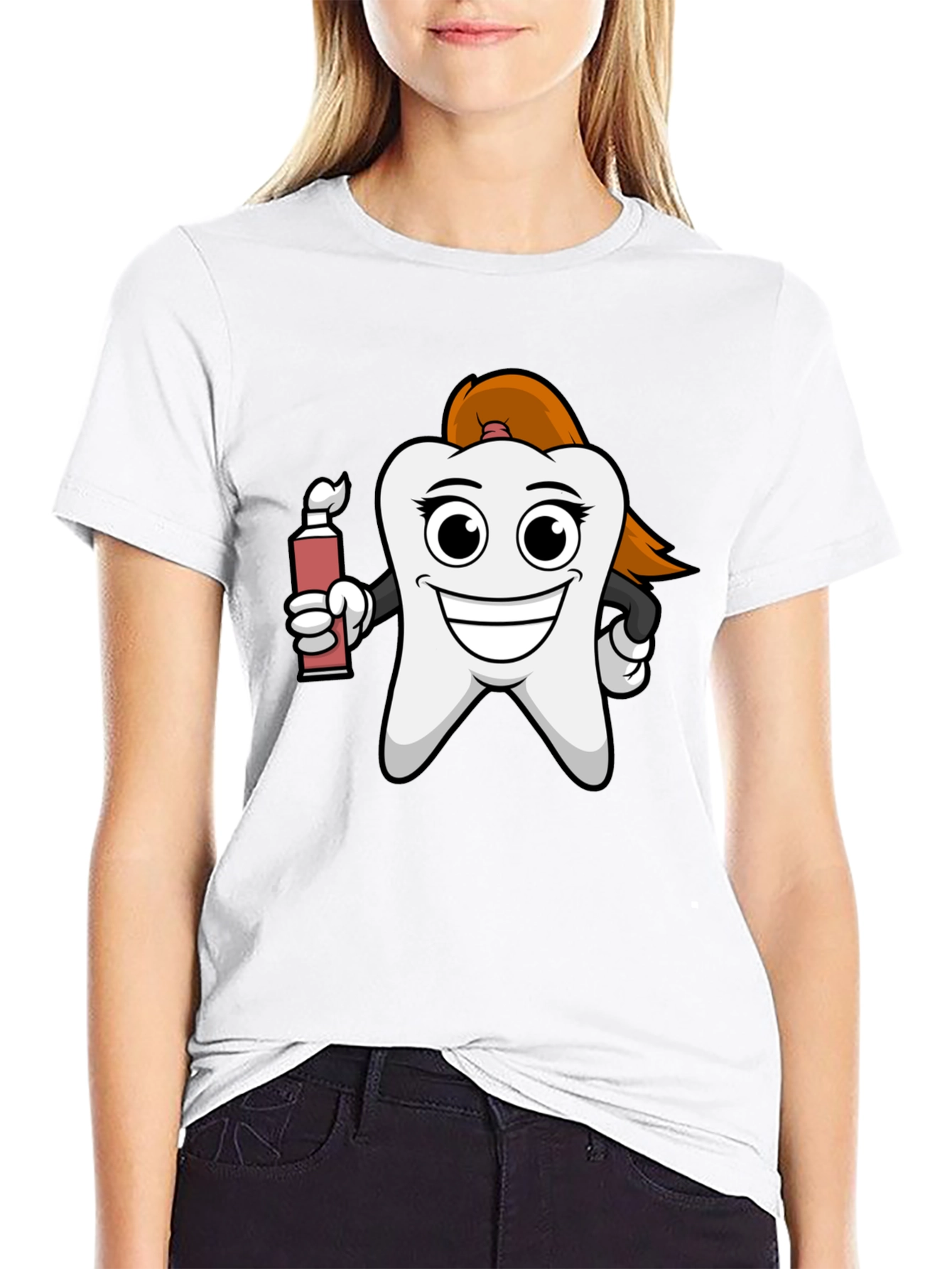 Dental Humor T-Shirt - Cartoon Tooth Design