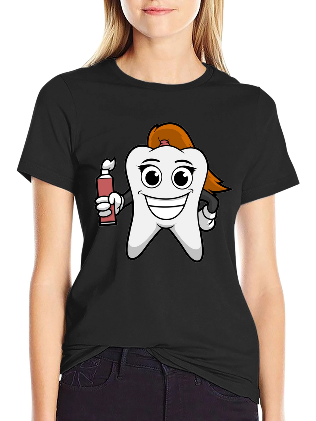 Dental Humor T-Shirt - Cartoon Tooth Design