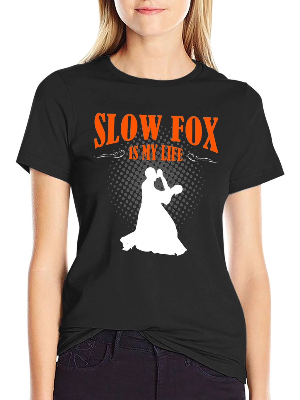 Slow Fox is My Life Black T-Shirt