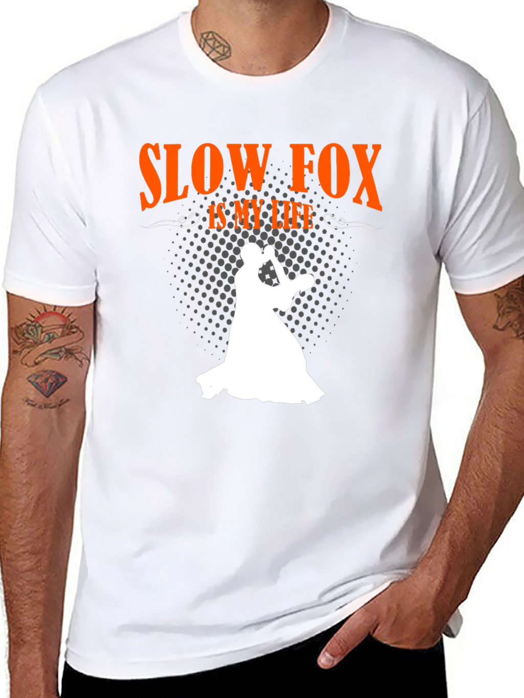 Slow Fox is My Life Black T-Shirt