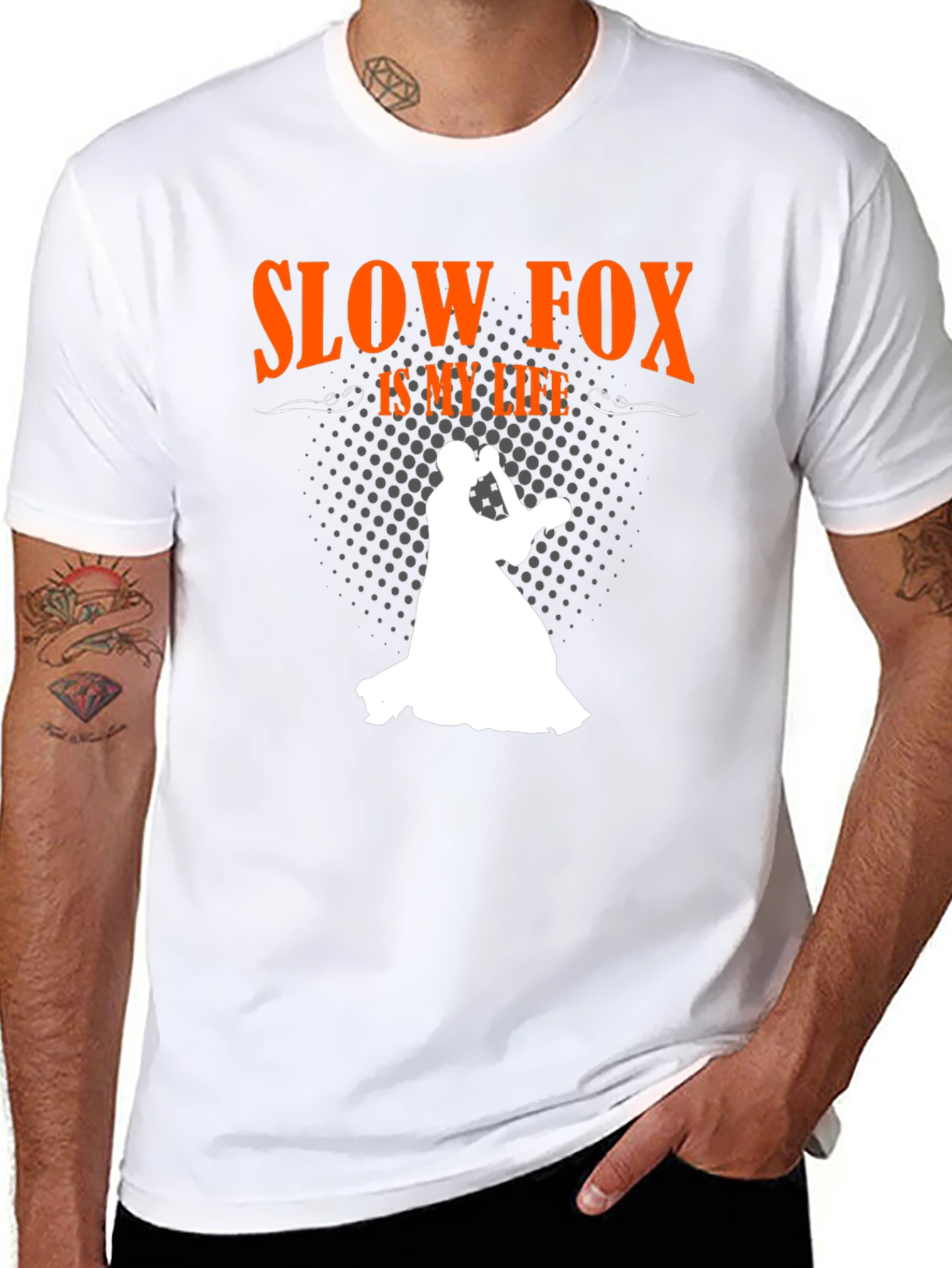 Slow Fox is My Life Black T-Shirt