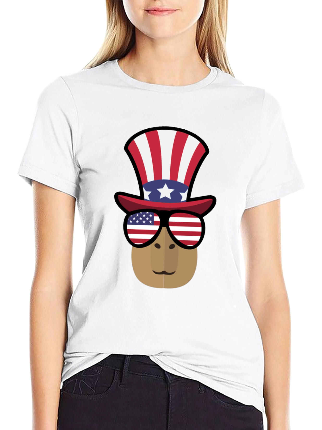Patriotic Platypus T-Shirt - USA Themed Graphic Tee