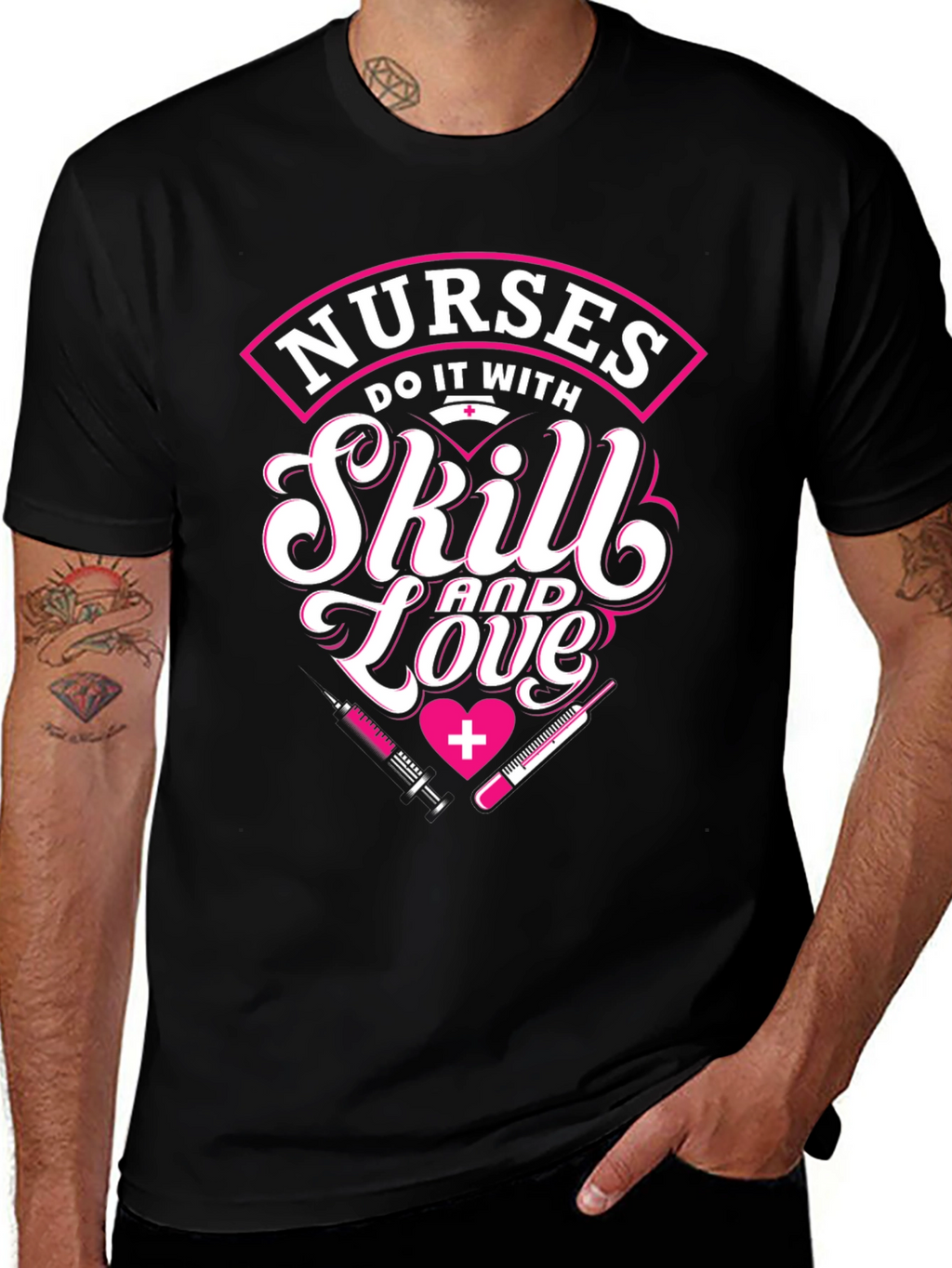 Nurses Skill and Love Graphic T-Shirt