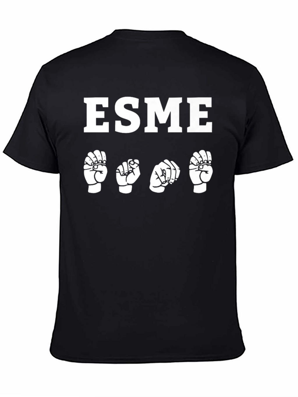 ESME ASL Black T-Shirt - Sign Language Tee