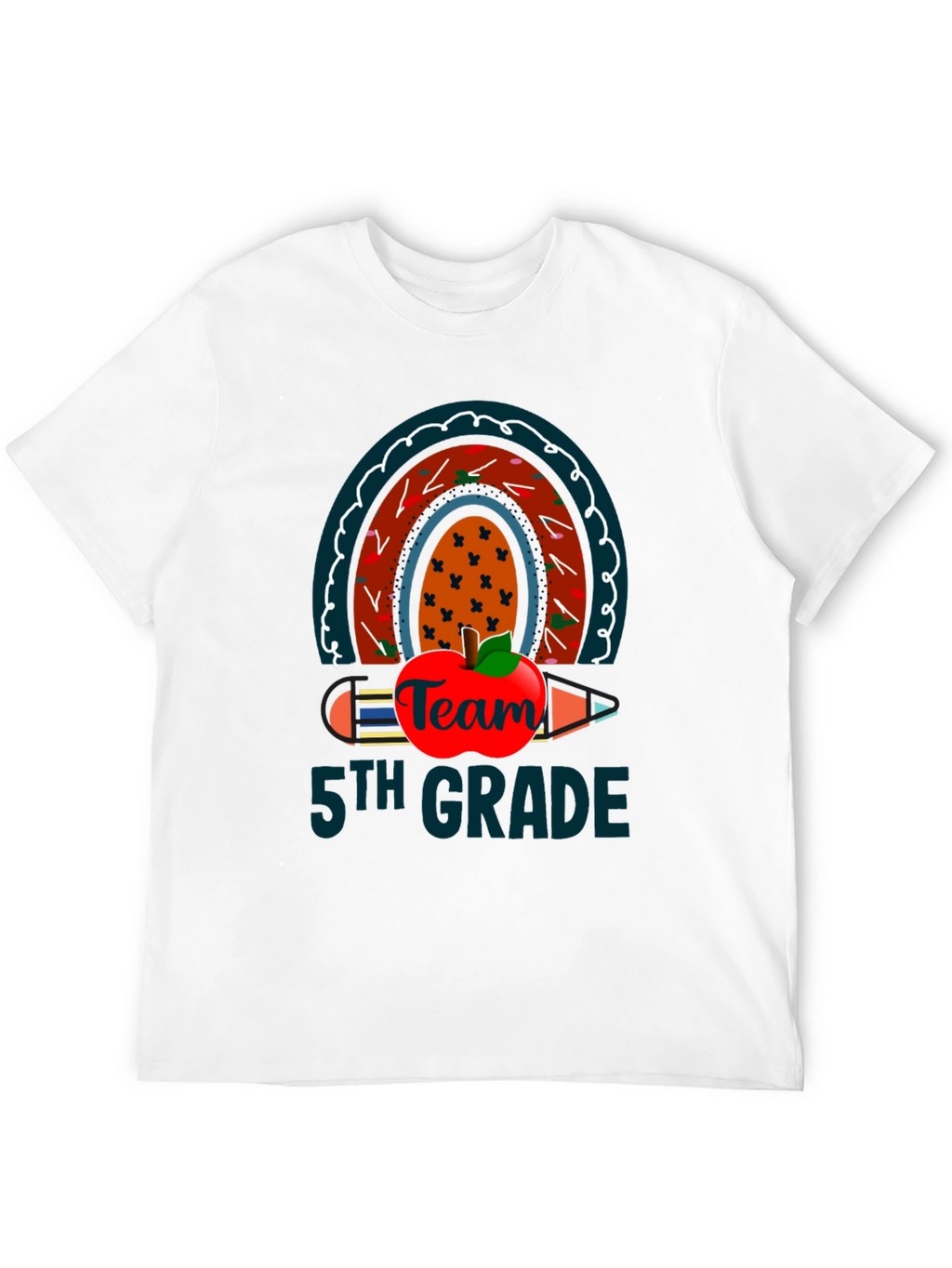 5th Grade Team Rainbow Apple T-Shirt