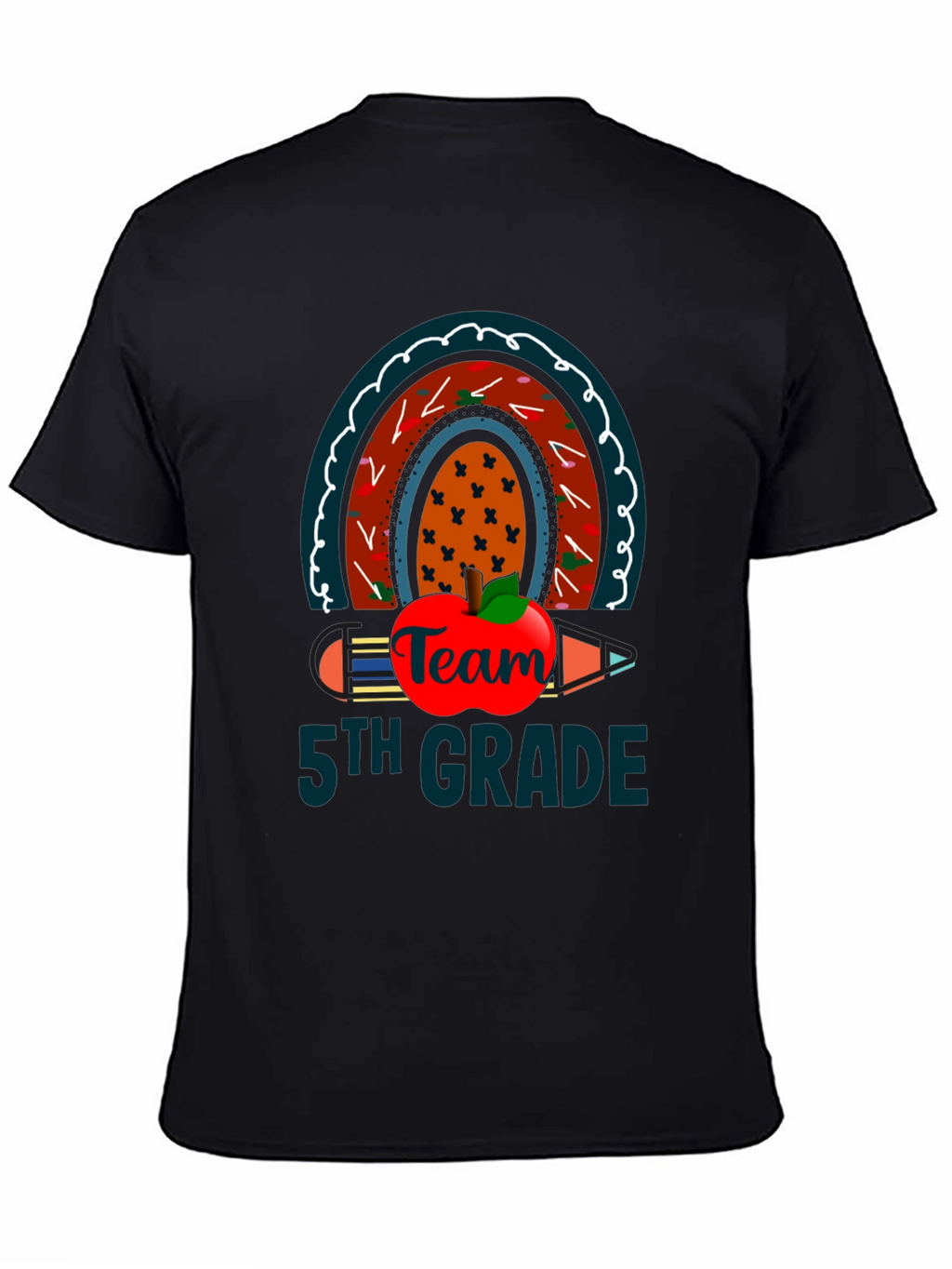 5th Grade Team Rainbow Apple T-Shirt