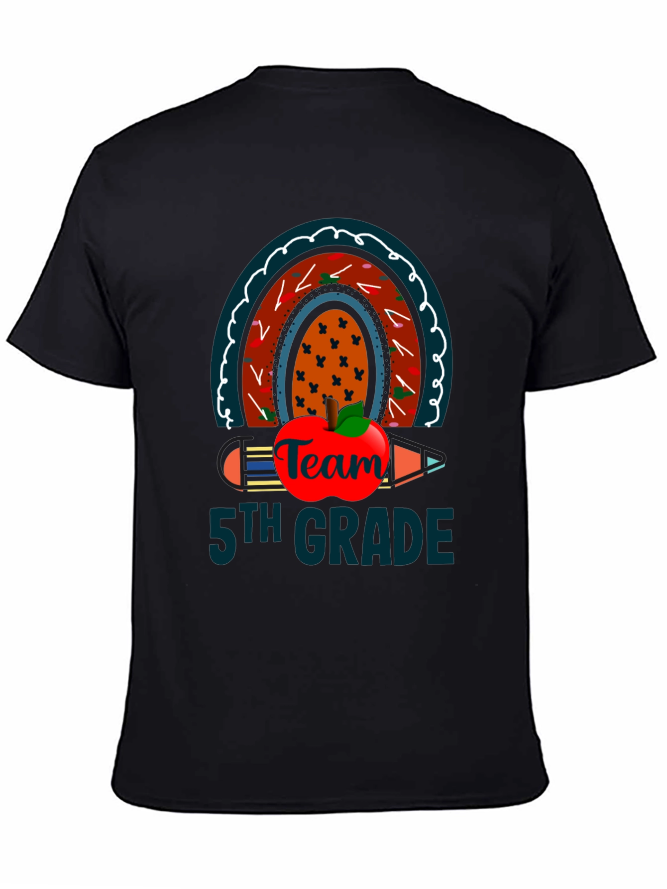 5th Grade Team Rainbow Apple T-Shirt