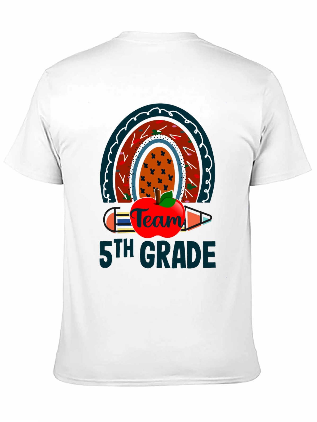 5th Grade Team Rainbow Apple T-Shirt