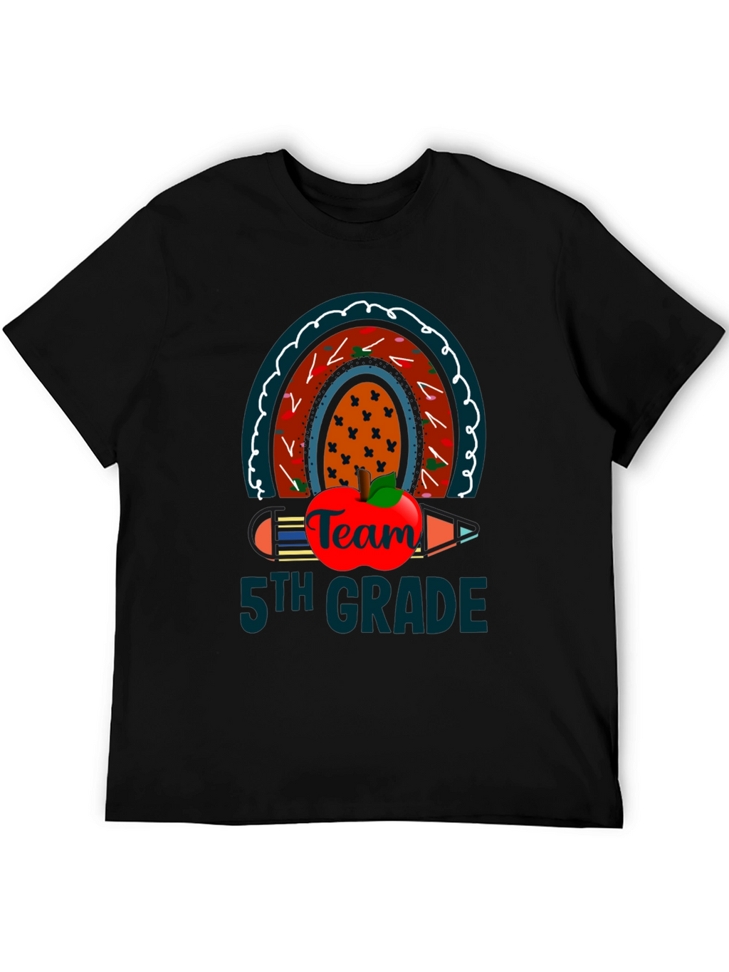 5th Grade Team Rainbow Apple T-Shirt