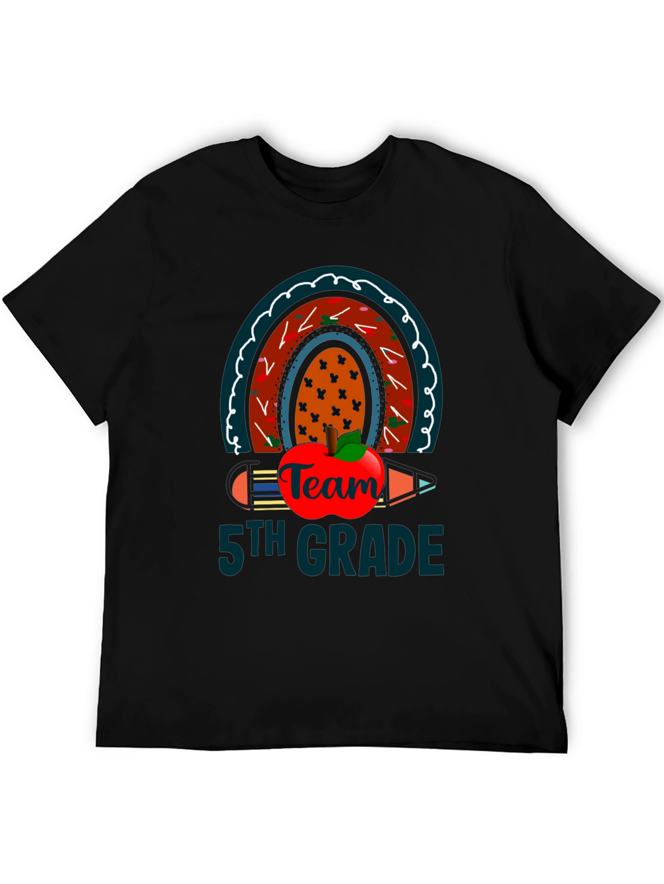 5th Grade Team Rainbow Apple T-Shirt