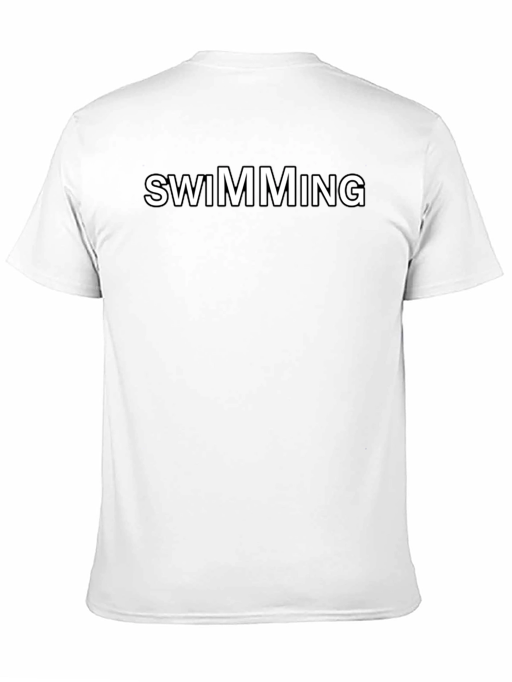 Swimming Graphic Tee - Black Cotton Blend Shirt