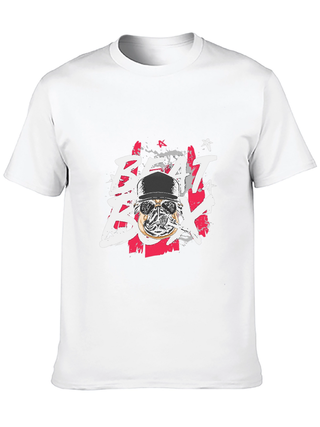 Beat Box Graphic Print Black T-Shirt