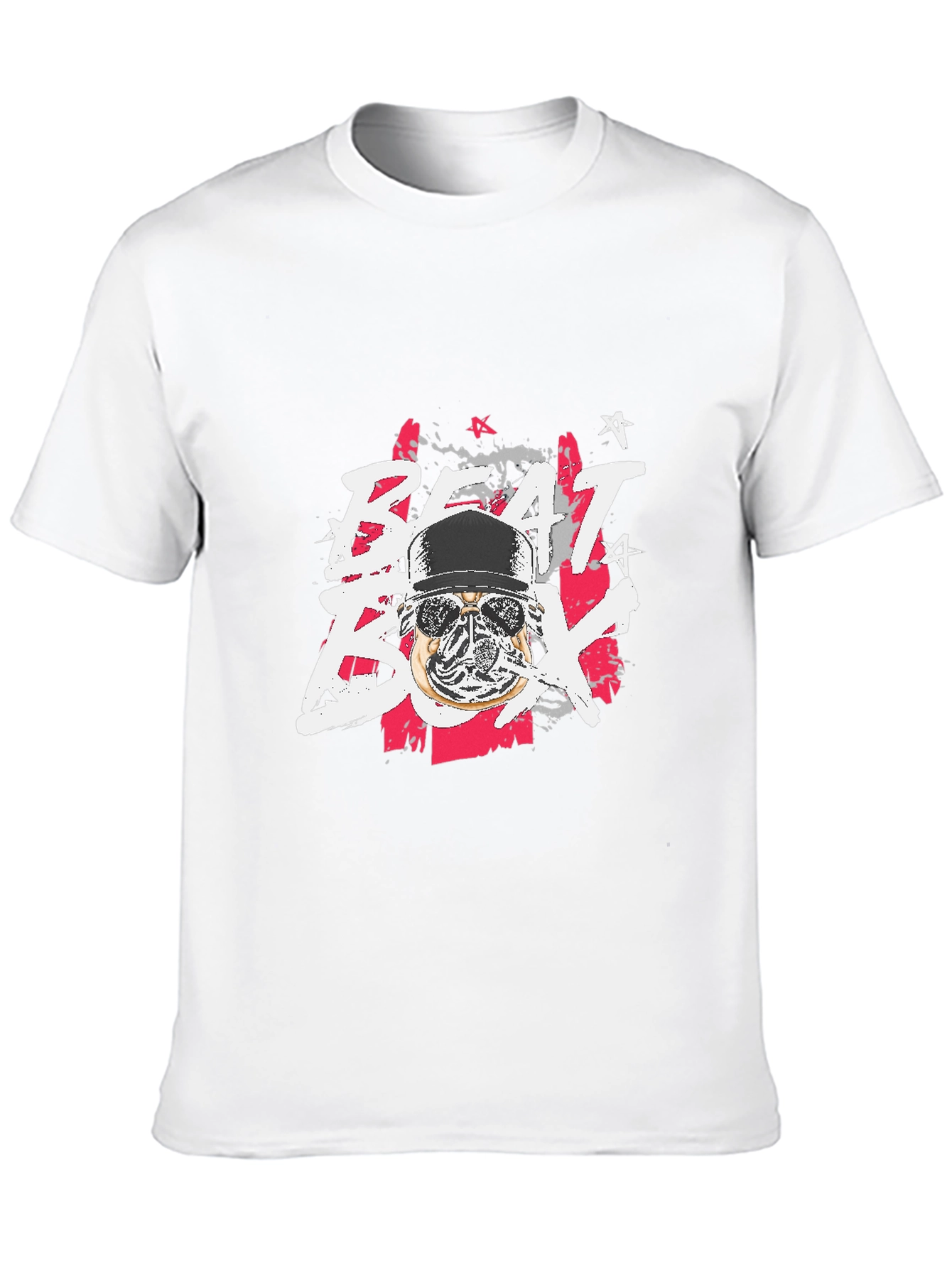 Beat Box Graphic Print Black T-Shirt