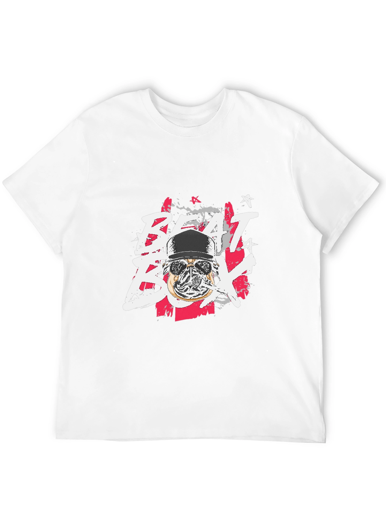 Beat Box Graphic Print Black T-Shirt