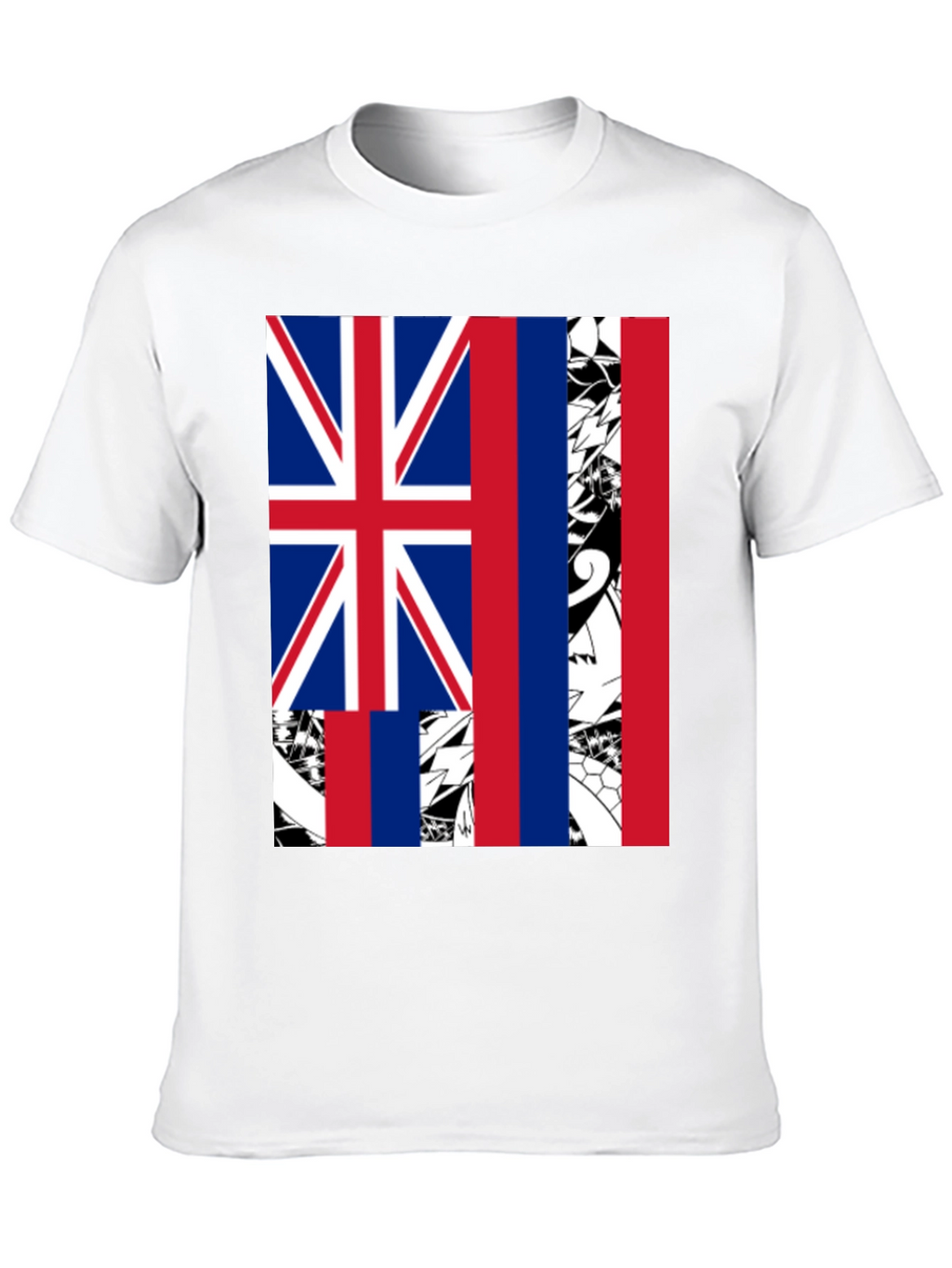 Hawaii Flag Graphic Tee - Mens Black T-Shirt