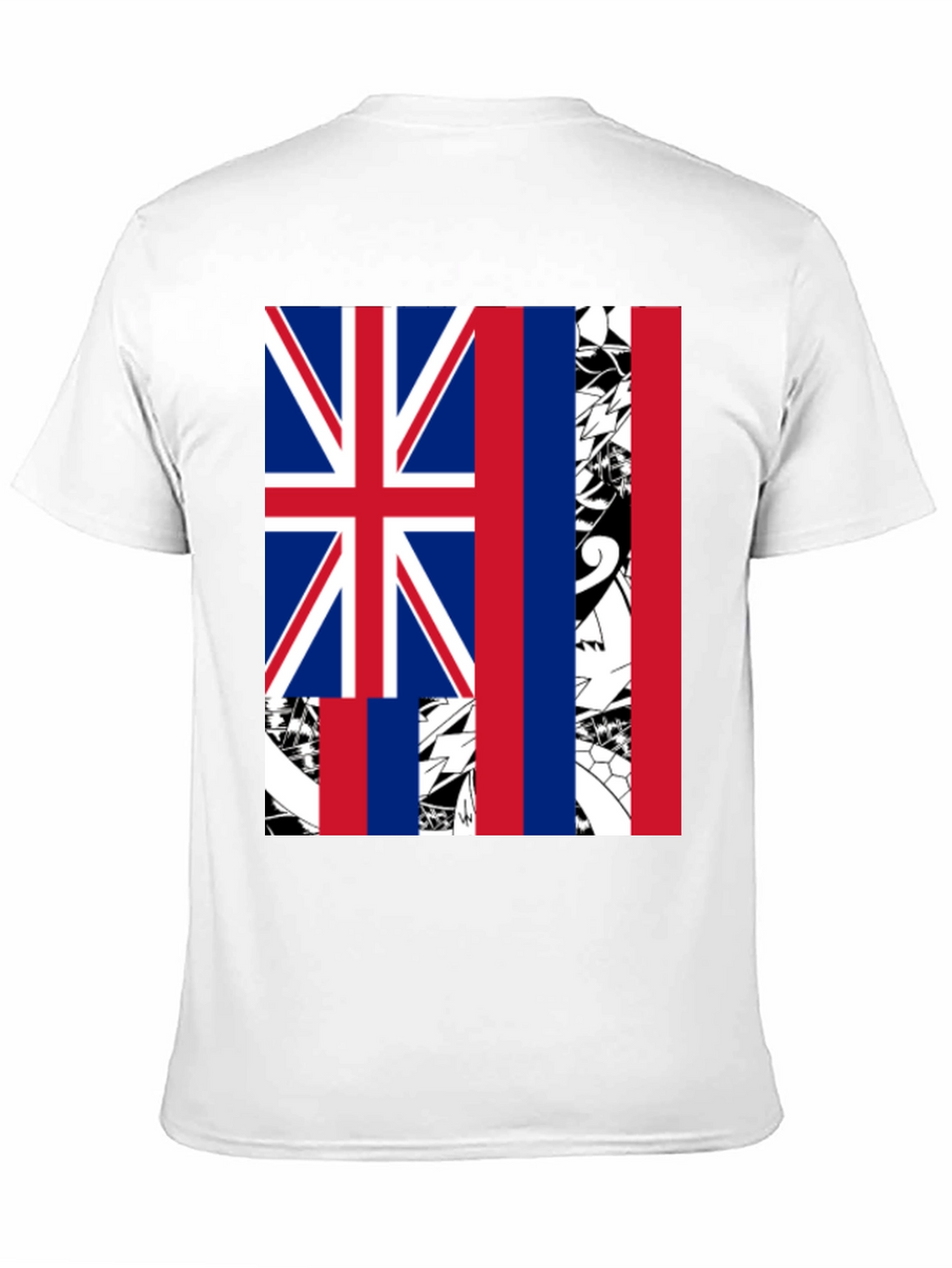 Hawaii Flag Graphic Tee - Mens Black T-Shirt