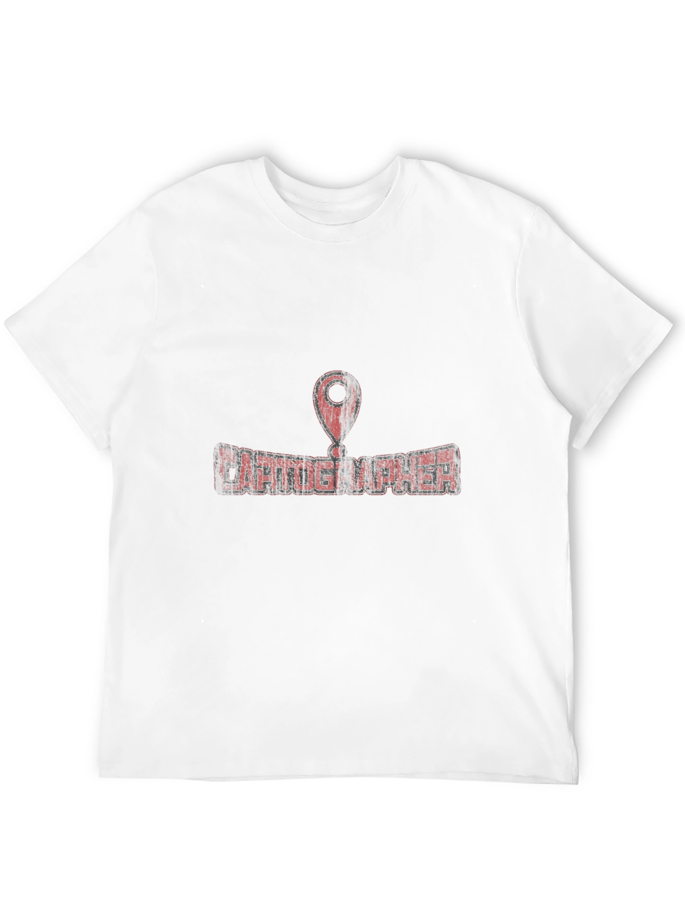 Cartographer Graphic Tee - Black Cotton Map Lover T-Shirt