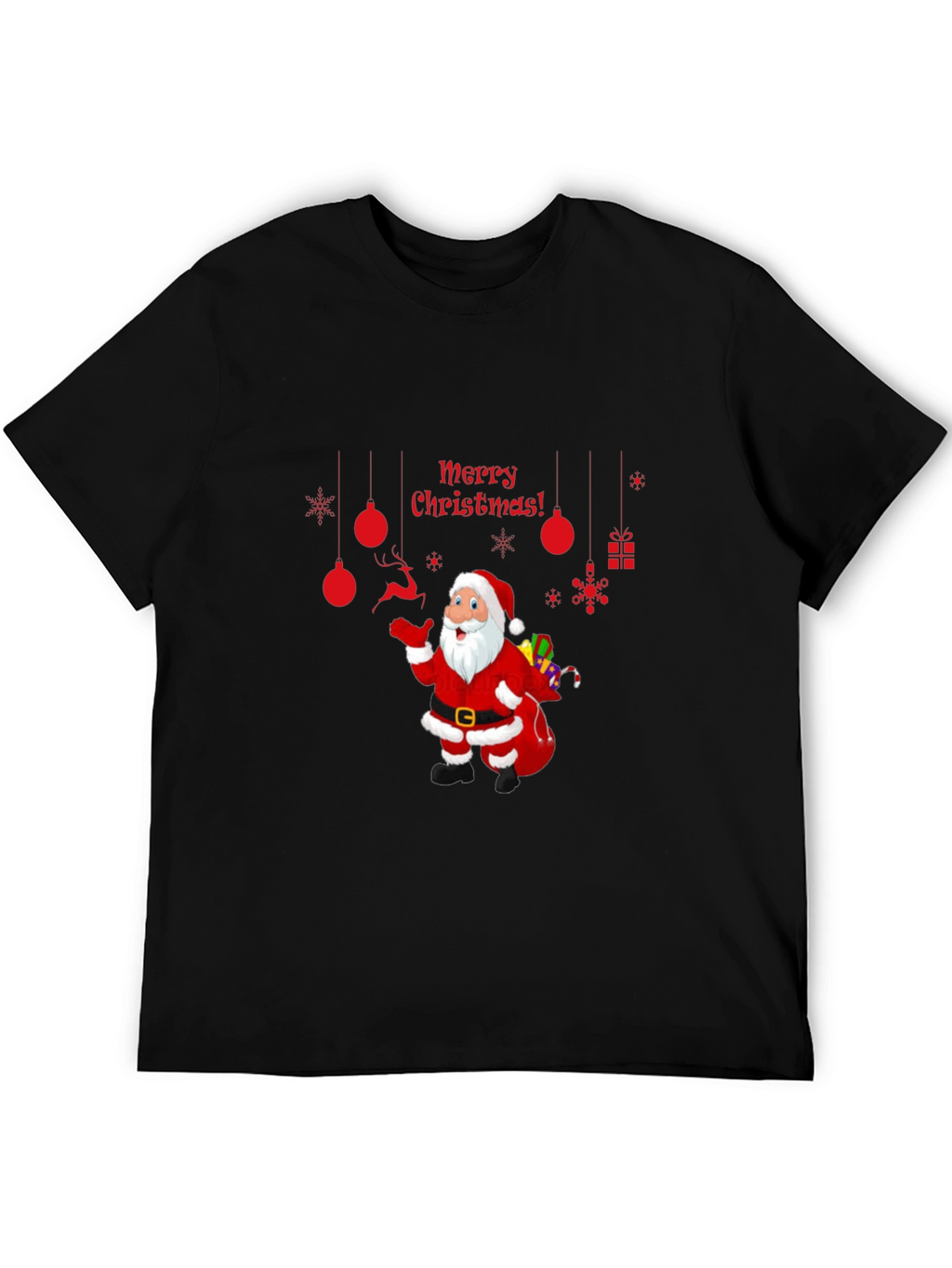 Festive Santa T-Shirt - Merry Christmas Graphic Tee