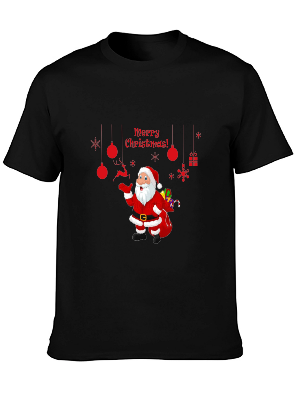 Festive Santa T-Shirt - Merry Christmas Graphic Tee