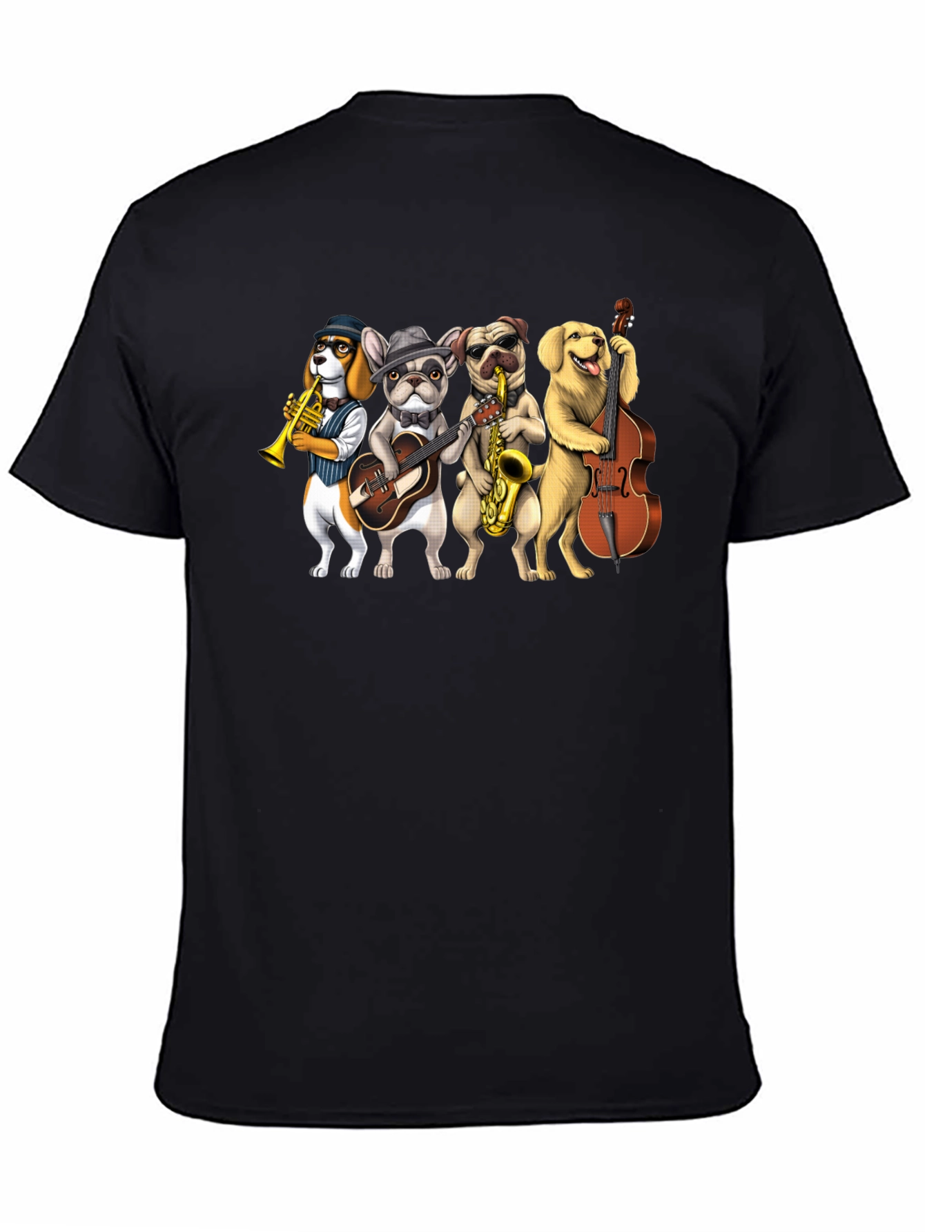 Musical Dogs Band Graphic T-Shirt