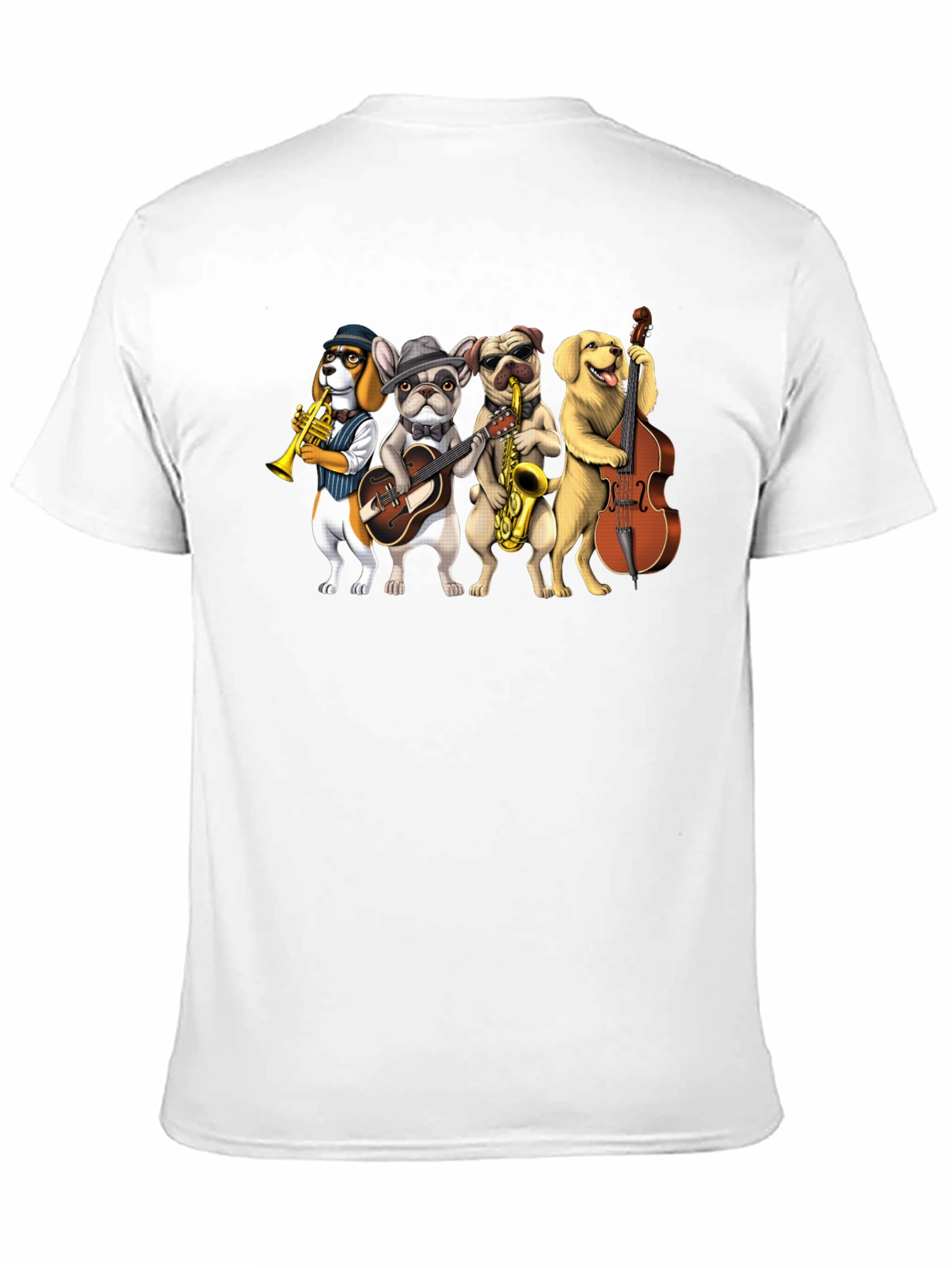 Musical Dogs Band Graphic T-Shirt