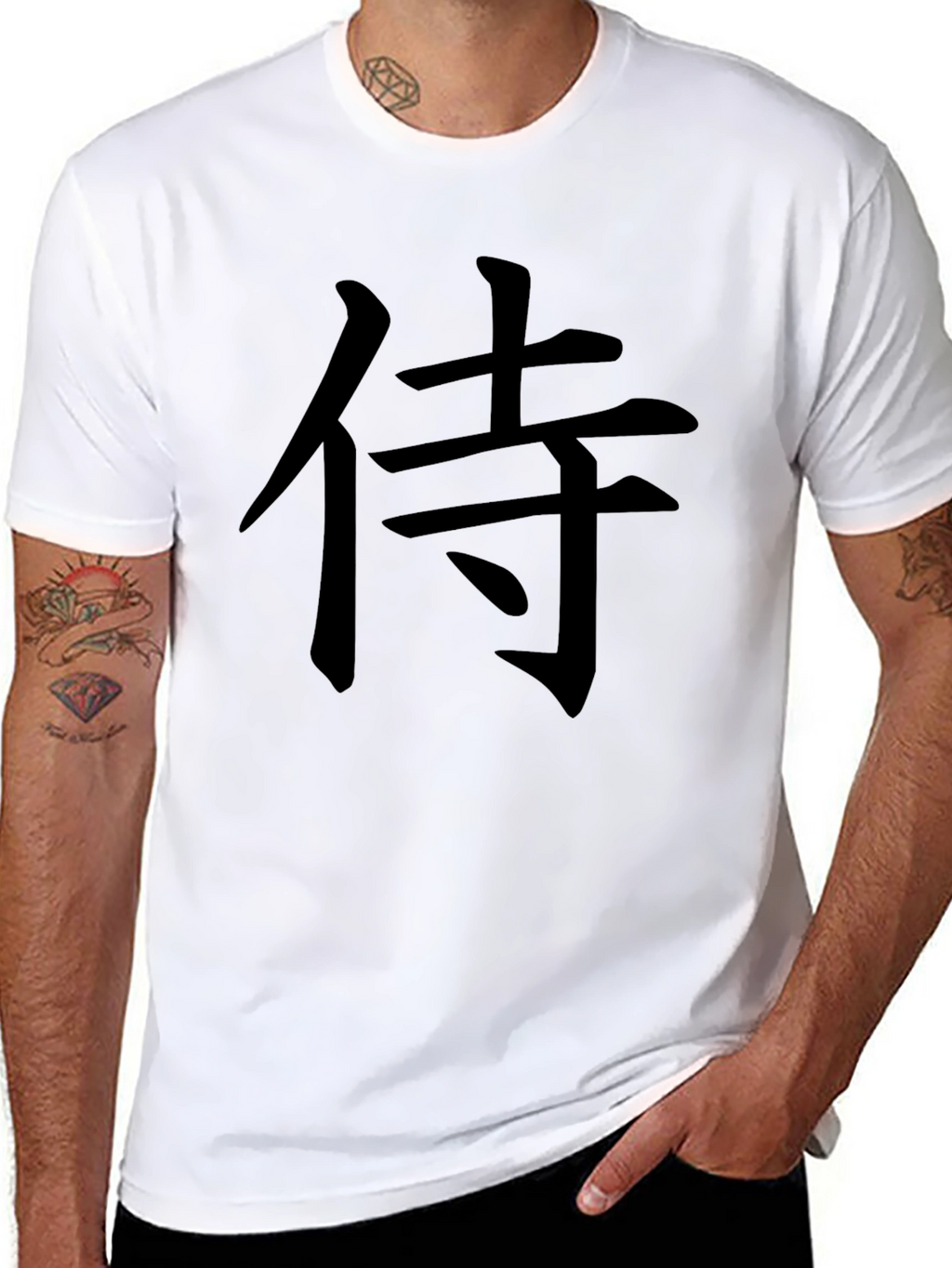 Samurai Symbol Graphic Tee - Black