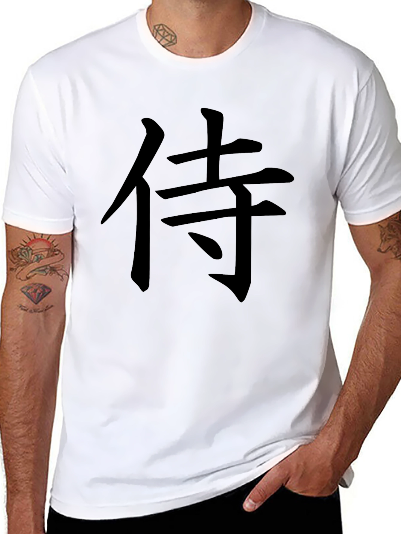 Samurai Symbol Graphic Tee - Black