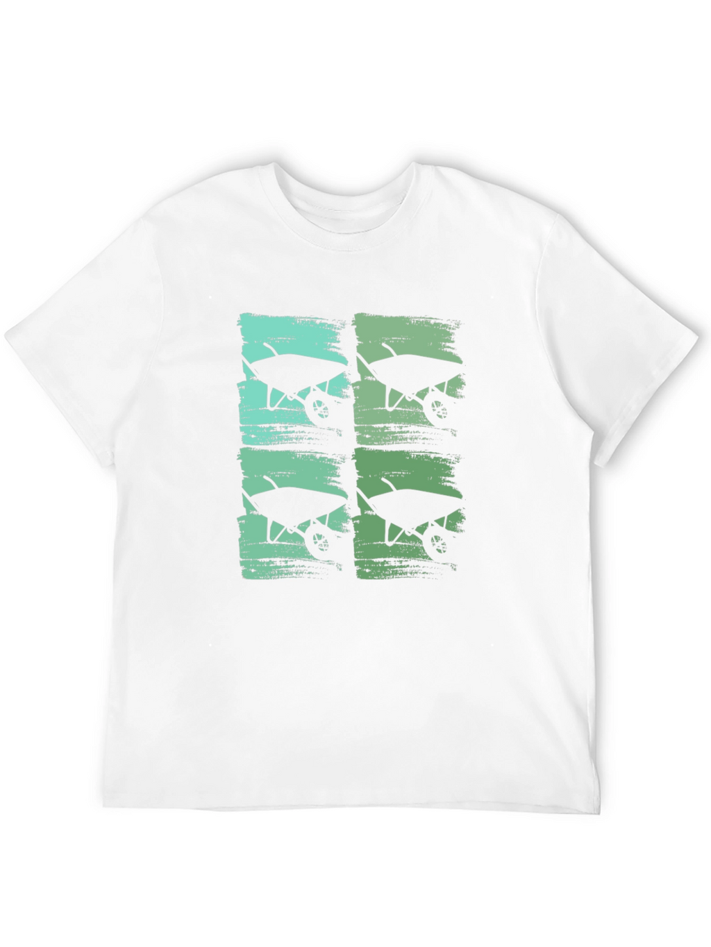 Wheelbarrow Graphic Print Crew Neck T-Shirt