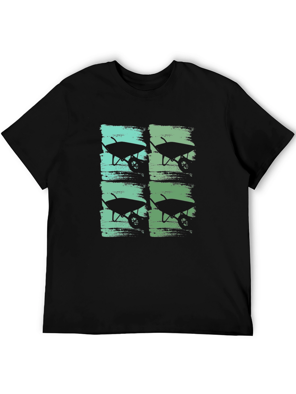 Wheelbarrow Graphic Print Crew Neck T-Shirt