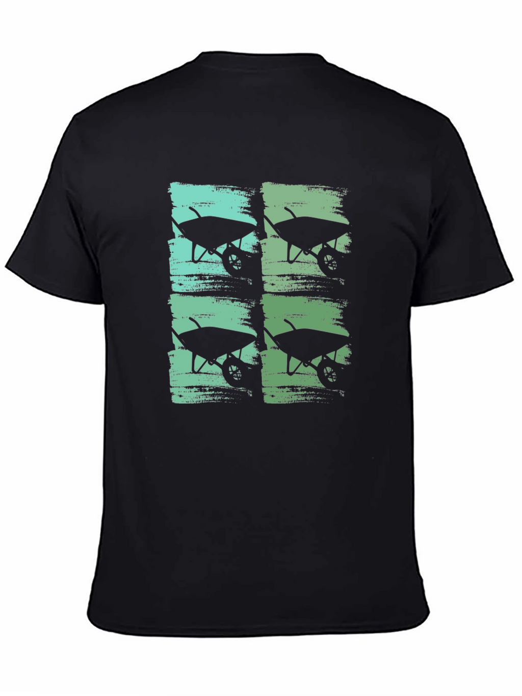 Wheelbarrow Graphic Print Crew Neck T-Shirt