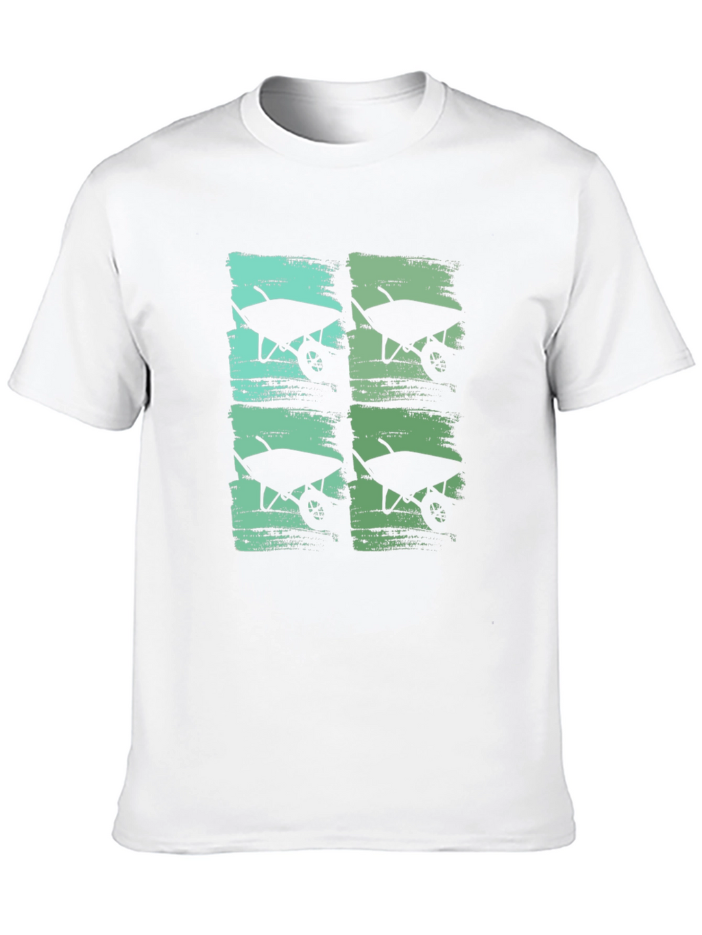 Wheelbarrow Graphic Print Crew Neck T-Shirt