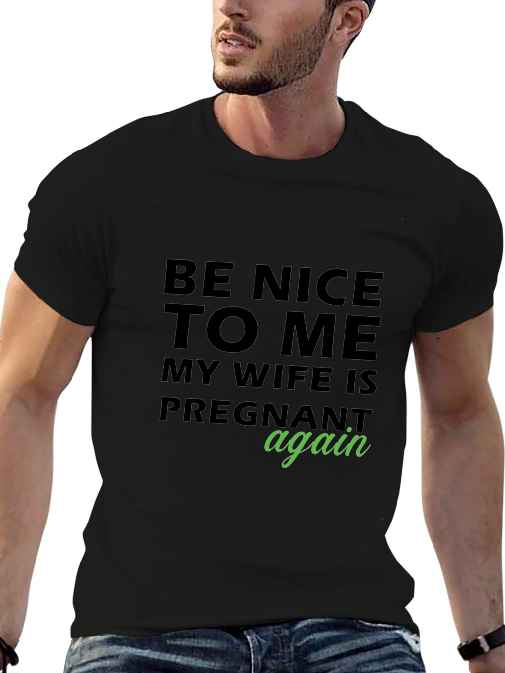 Funny Pregnancy Announcement T-Shirt - Be Nice!