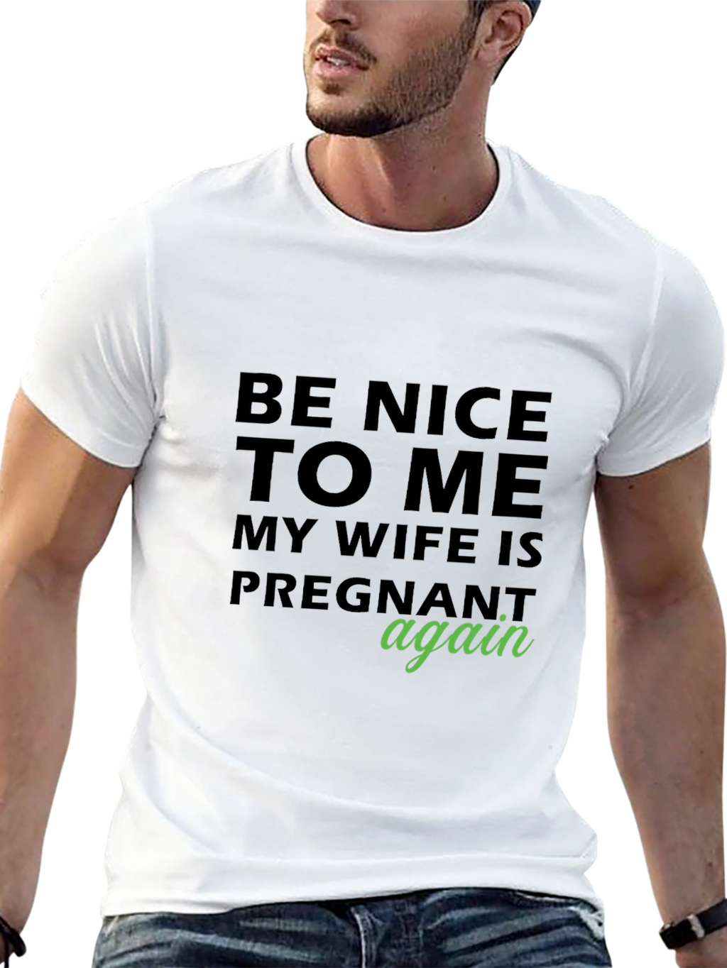 Funny Pregnancy Announcement T-Shirt - Be Nice!
