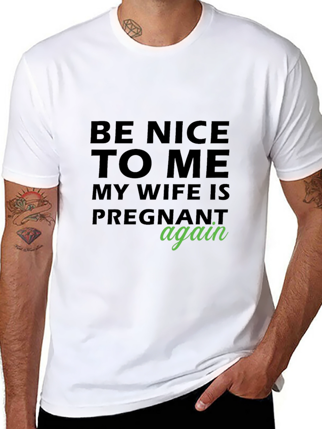 Funny Pregnancy Announcement T-Shirt - Be Nice!